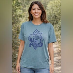 Kultura Manila Women Blue Short Sleeve Tee XL